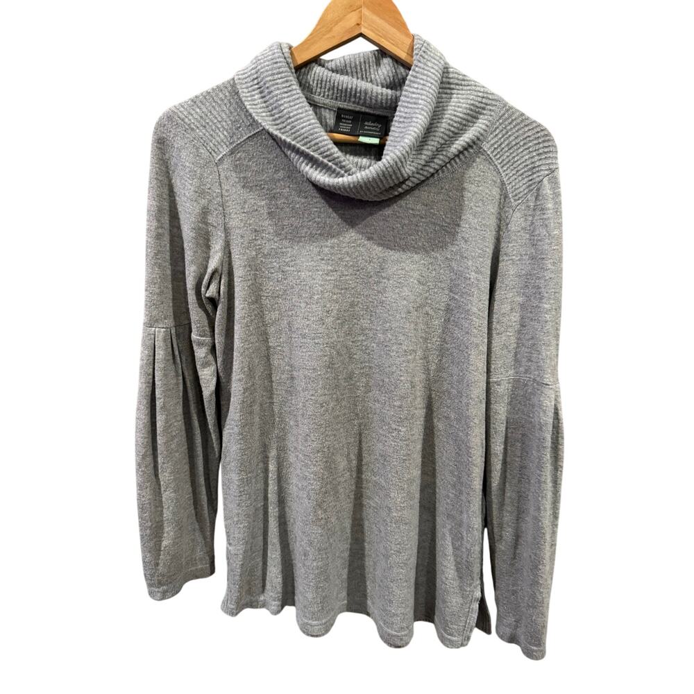 Saturday Sunday Anthropologie Cowl Neck Sweater Metallic Stripes Small